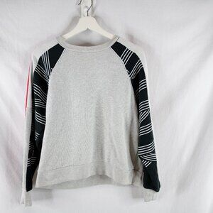 Victoria Secret Pink Sweatshirt Women's  XS Grey Black White Color Sleeves